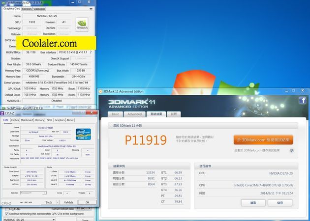 Nvidia GeForce GTX 870 - wydajność w 3DMark 11 Performance