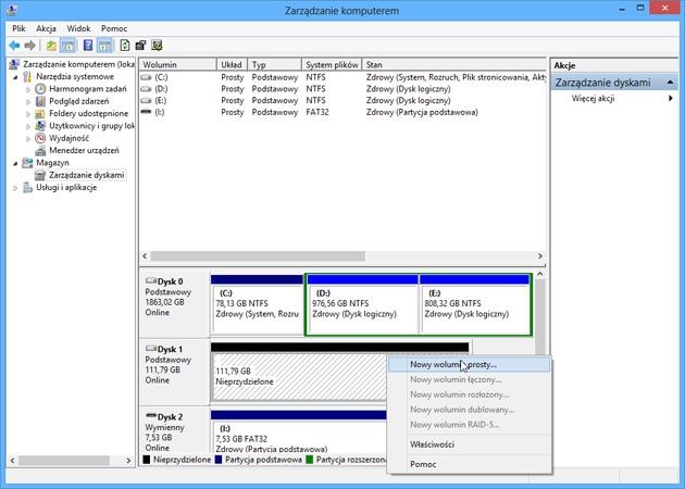 Windows 8 - tablica partycji