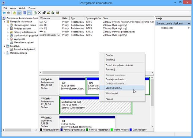 Windows 8 - tablica partycji