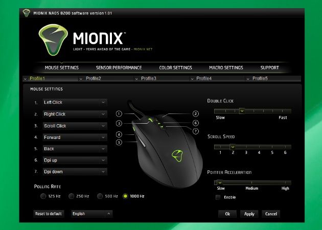 Mionix NAOS 8200 oprogramowanie
