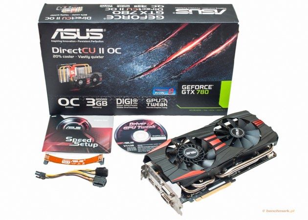 Asus GTX 780 DCUII OC zawartość pudełka