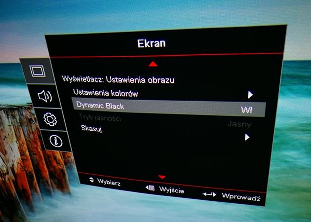 Optoma HD142X ustawienia obrazu
