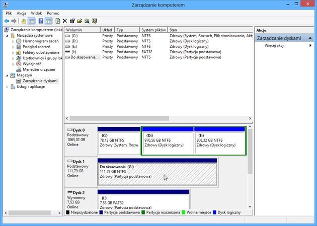 Windows 8 - tablica partycji