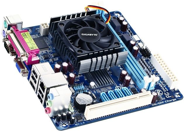 Gigabyte GA-E350N WIN8 płyta główna zdjęcie widok z boku