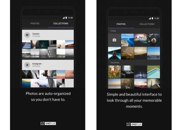 OnePlus Gallery aplikacja screen