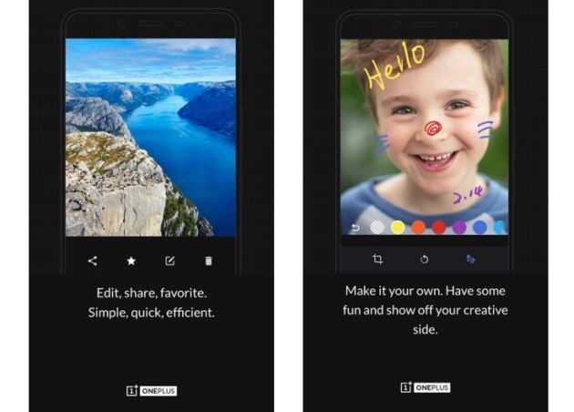 OnePlus Gallery aplikacja edycja