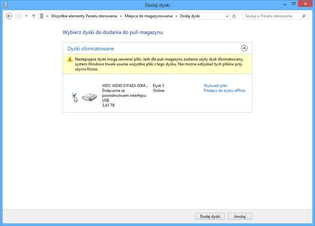 RAID w Windows 8