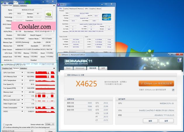 Nvidia GeForce GTX 870 - wydajność w 3DMark 11 Extreme