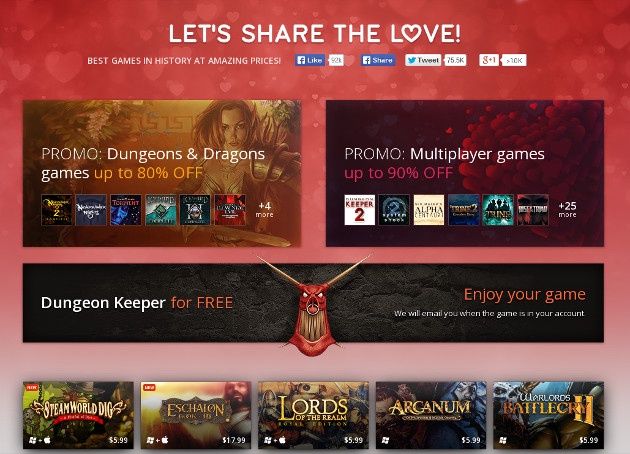gog za darmo dungeon keeper wyprzedaż weekend walentynki