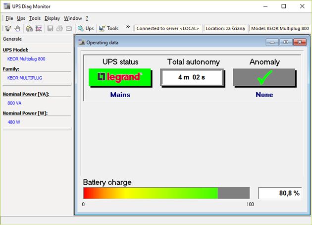 UPS Diag Monitor strona główna