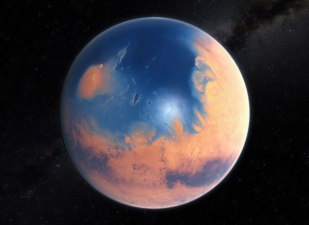 Mars ocean mapa