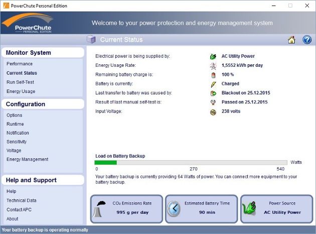PowerChute Personal Edition Current Status