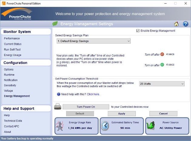 PowerChute Energy Management