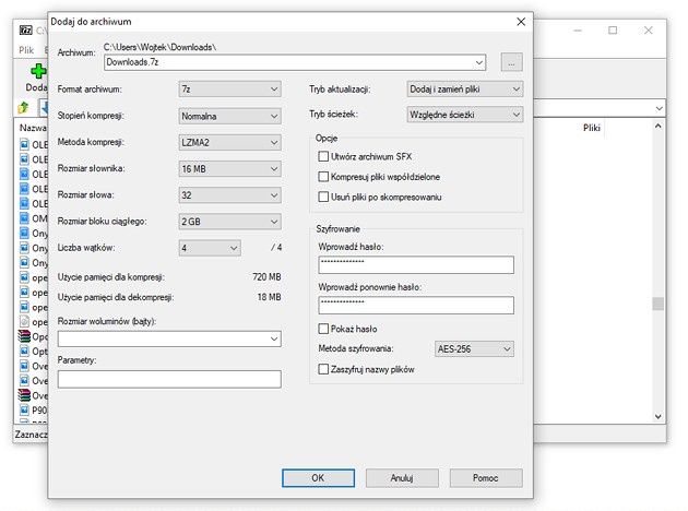 7-Zip archiwum