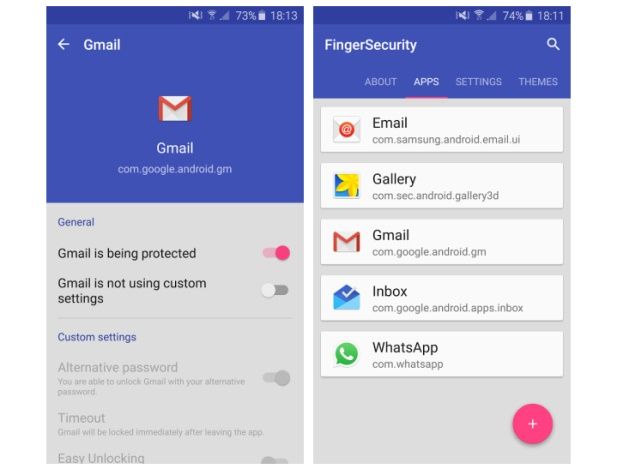 FingerSecurity aplikacja