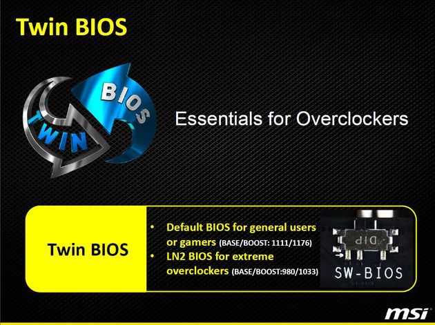 MSI GeForce GTX 760 HAWK karta graficzna Twin BIOS technologia slajd