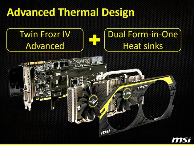 MSI GeForce GTX 760 HAWK karta graficzna Twin Frozr IV Advanced chłodzenie slajd