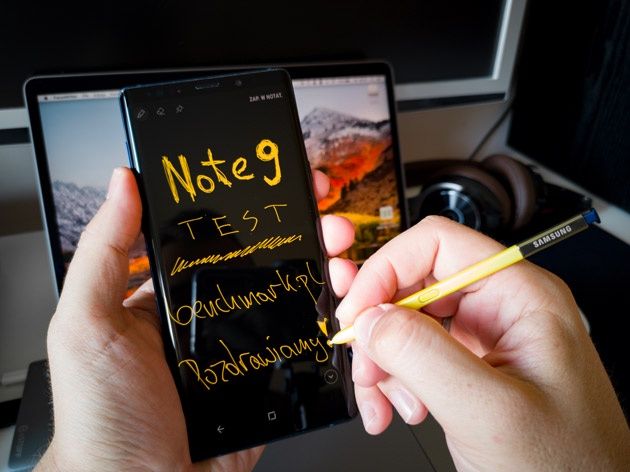 Galaxy Note 9 - notatka na ekranie