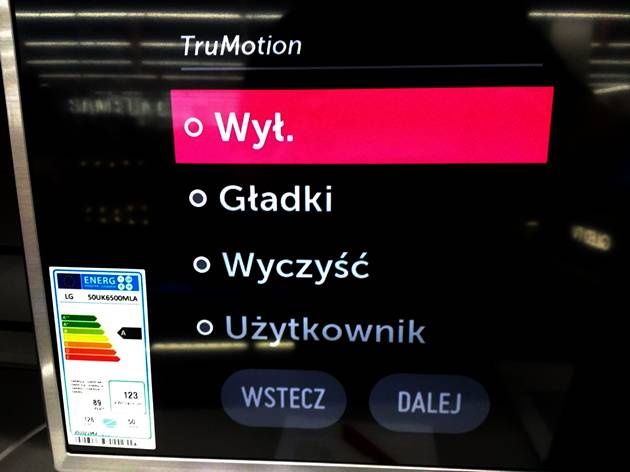 LG 50UK6500 - true motion