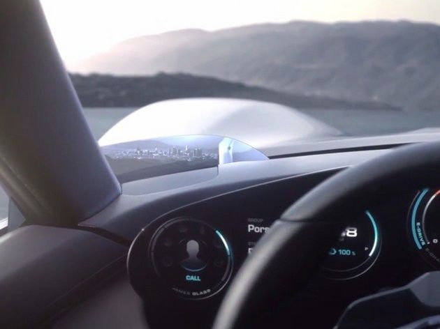 Porsche Mission E lusterko