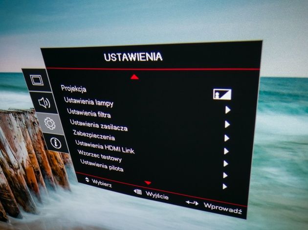 Optoma HD140X ekran pozycja