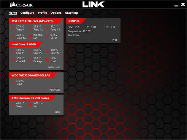 Corsair Link Dashboard