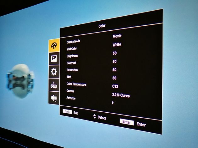 Acer H7850 tryb Movie