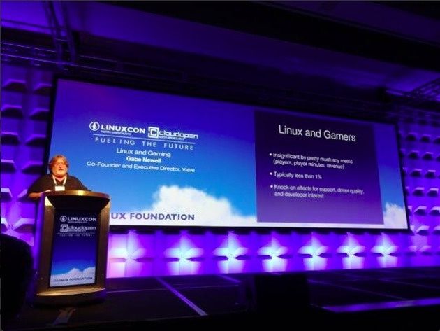 gabe newell konferencja linuxcon linux jest przyszłością gier