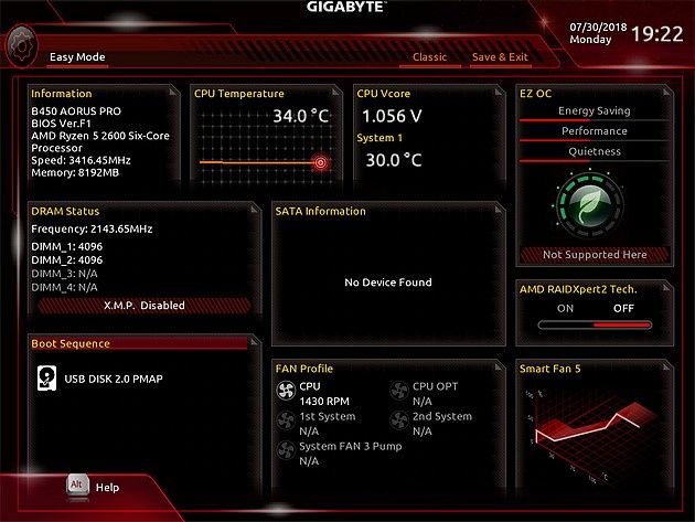 Gigabyte B450 AORUS Pro - UEFI