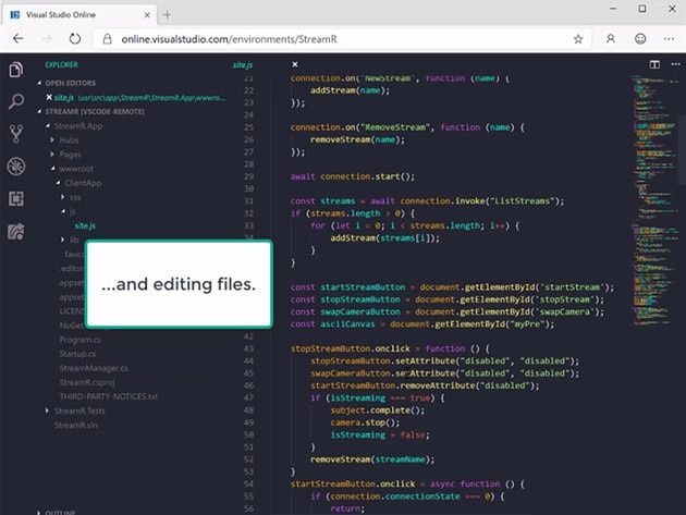 Visual Studio Online screen