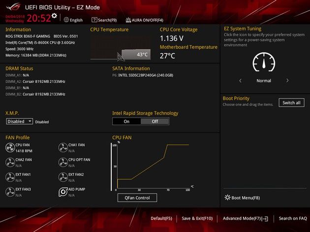 ASUS ROG STRIX B360-F Gaming - UEFI BIOS