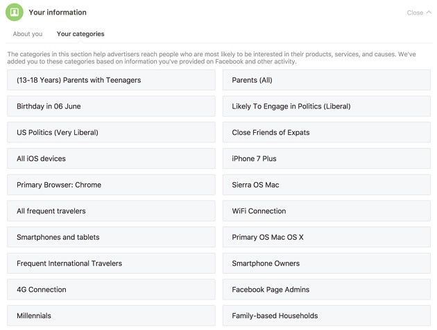 Facebook profil