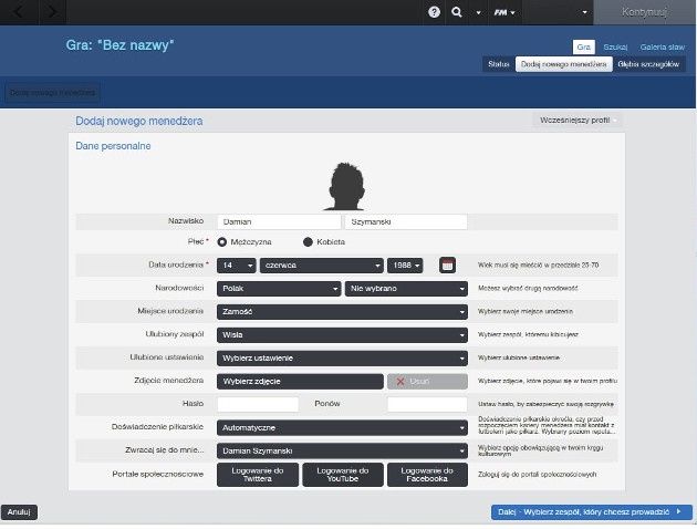football manager 2014 tworzenie nowego menadżera