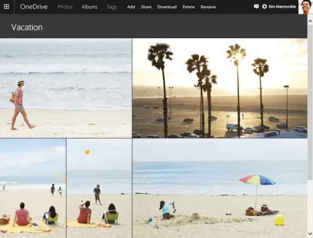 Microsoft OneDrive albumy foto
