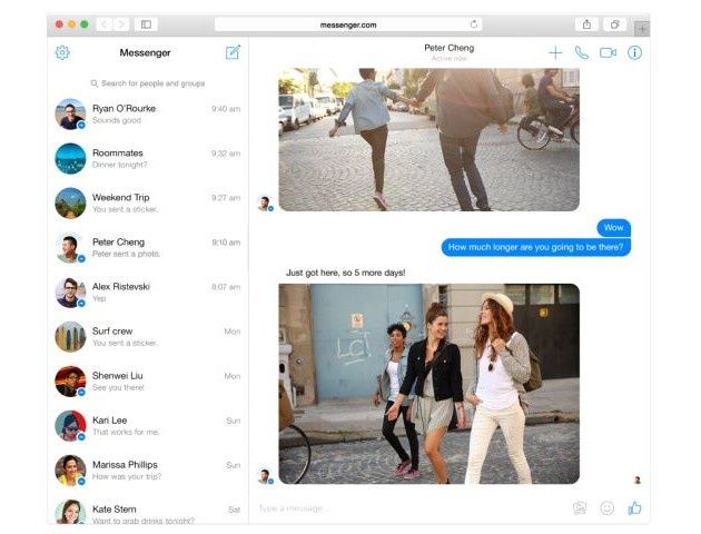 Facebook Messenger okno