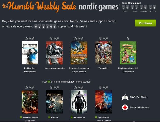 humble weekly sale nordic games painkiller arcania red faction
