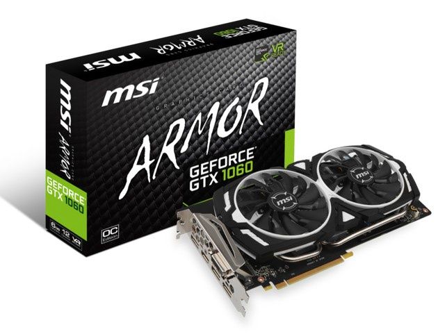MSI GeForce GTX 1060 Armor OC karta graficzna