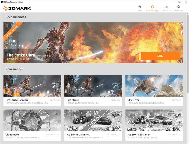 Futuremark 3DMark - nowe menu