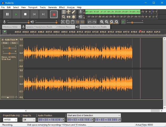 Audacity ciemny