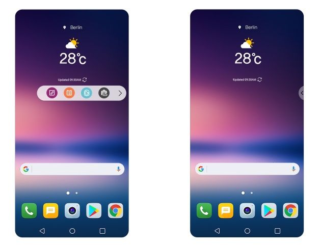 LG V30 pływający pasek