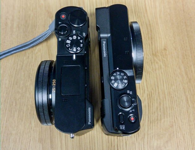 Panasonic TZ100 i TZ80 widok góra