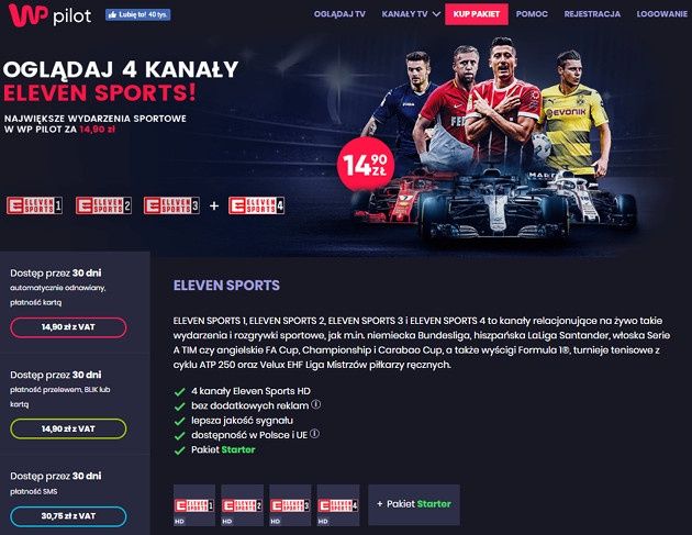 F1 WP pakiety