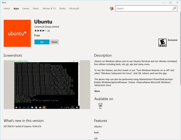 Windows 10 Ubuntu