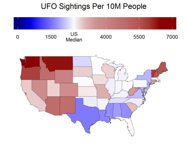 UFO statystyki USA