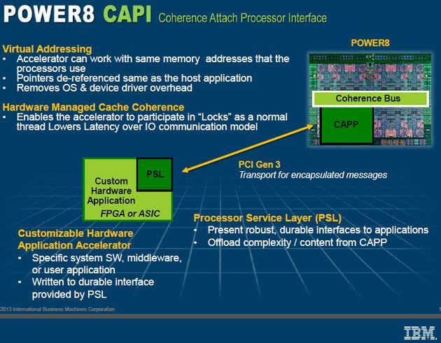 IBM Power8 procesor CAPI slajd