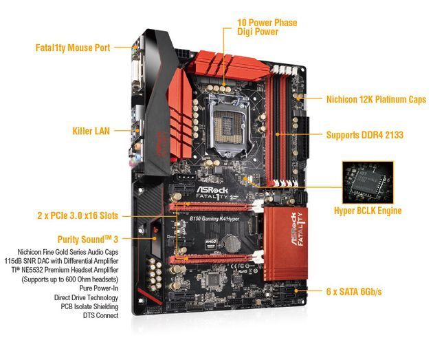 ASRock Fatal1ty B150 Gaming K4/Hyper płyta główna