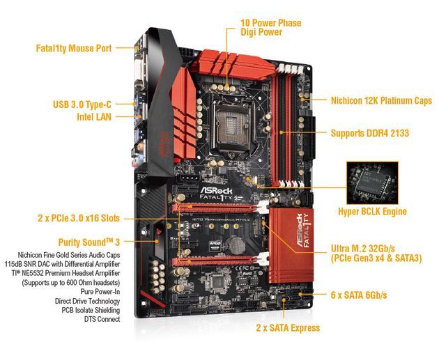 ASRock Fatal1ty H170 Performance/Hyper płyta główna