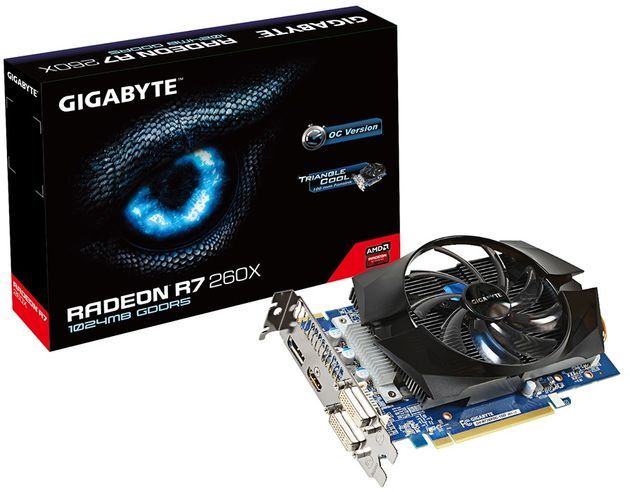 Gigabyte Radeon R7 260X OC 1 GB karta graficzna zdjęcie opakowanie