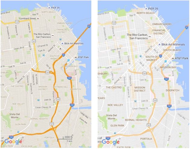 Google Maps lipiec 2016