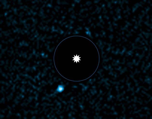 Wyizolowany obraz gwiazdy HD95086b w teleskopie VLT